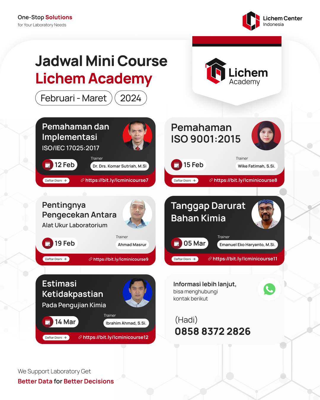 Jadwal Webinar Training ISO 17025, K3 dan ISO 9001